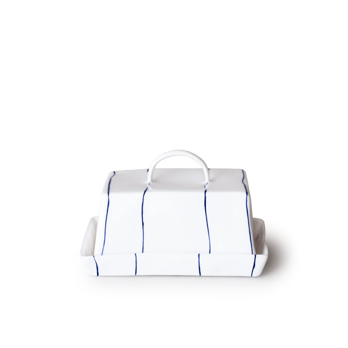 Striped Butter Dish