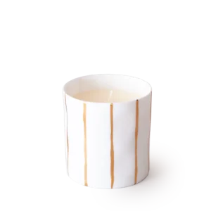 Gold Striped Scented Candle