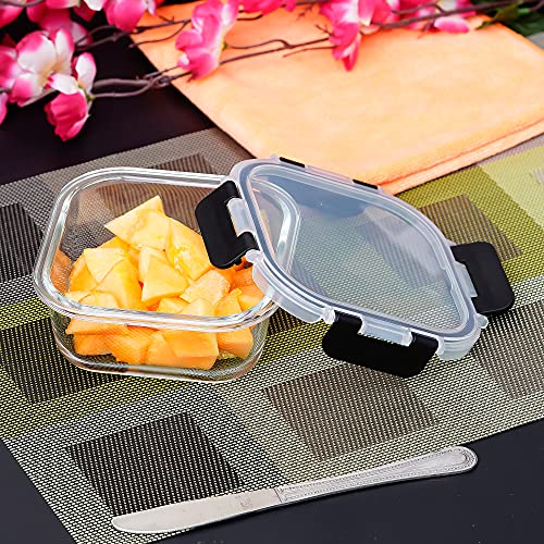 Femora Borosilicate Glass Storage Container with Detachable Lid | Oven, Microwave & Freezer Safe | Square & Rectangle | 300ML to 1500ML - Image 8
