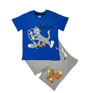 Baby Boys Cotton Printed T-Shirt & Shorts Blue ( 6 Month – 4 Year )