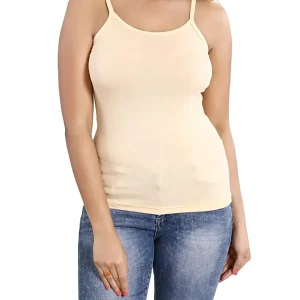 Women Lycra Cotton Solid Camisole Vest/Slip